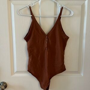 Abercrombie tank bodysuit- burnt orange, size medium.